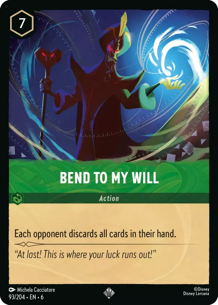 (093) Lorcana Azurite Sea Single: Bend to My Will Super Rare