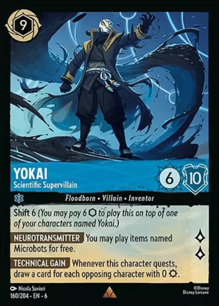 (160) Lorcana Azurite Sea Single: Yokai - Scientific Supervillain Rare