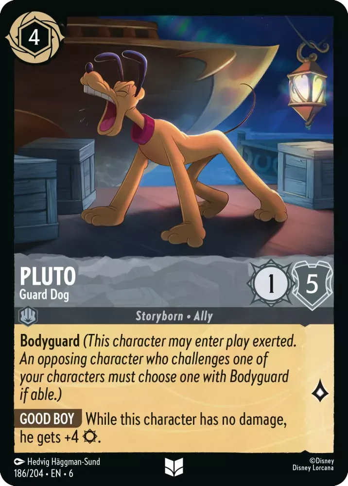 (186) Lorcana Azurite Sea Single: Pluto - Guard Dog Uncommon