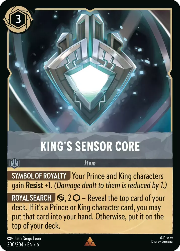(200) Lorcana Azurite Sea Single: King's Sensor Core Holo Rare