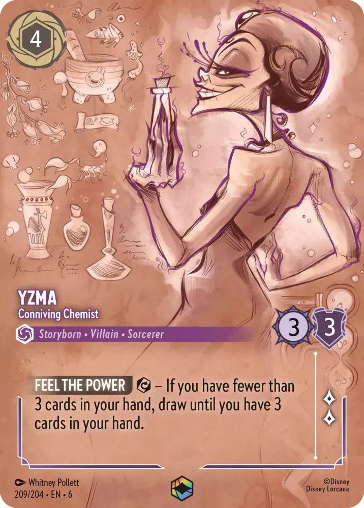 (209) Lorcana Azurite Sea Single: Yzma - Conniving Chemist (V.2) Holo Enchanted