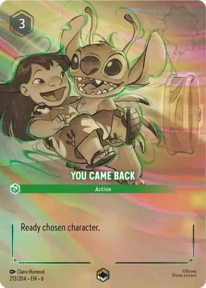 (213) Lorcana Azurite Sea Single: You Came Back (V.2) Holo Enchanted