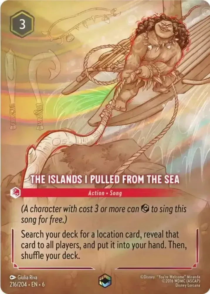 (216) Lorcana Azurite Sea Single: The Islands I Pulled from the Sea (V.2) Enchanted