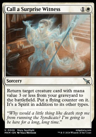 (006) Magic The Gathering Murders at Karlov Manor Single: Call a Surprise Witness Uncommon