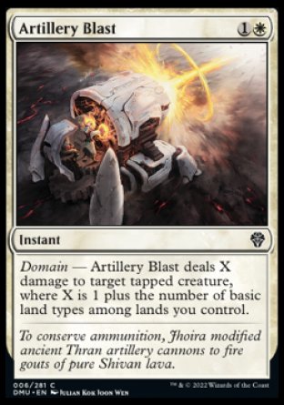 (006) Magic The Gathering Dominaria United Single: Artillery Blast Common