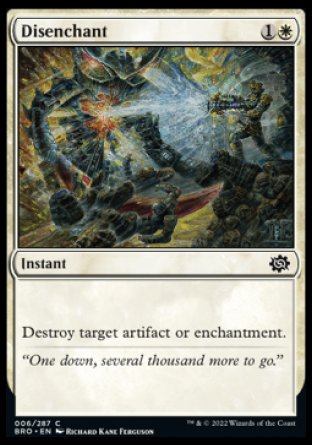 (006) Magic The Gathering The Brothers' War Single: Disenchant Holo Common