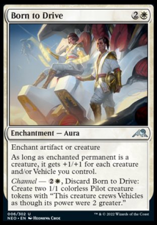 (006) Magic The Gathering Kamigawa: Neon Dynasty Single: Born to Drive Holo Uncommon