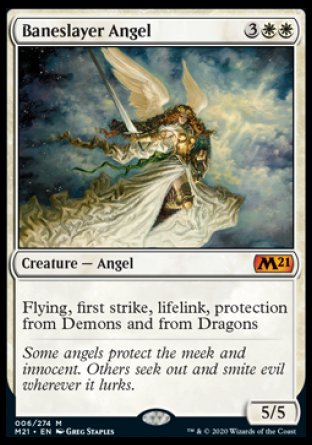 (006) Magic The Gathering Core 2021: Promos Single: Baneslayer Angel (V.1) Holo Mythic
