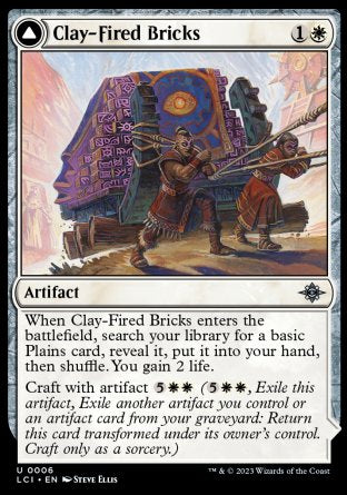 (006) Magic The Gathering The Lost Caverns of Ixalan Single: Clay-Fired Bricks // Cosmium Kiln Holo Uncommon