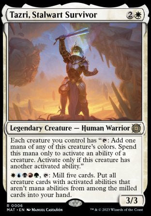 (006) Magic The Gathering March of the Machine: The Aftermath Single: Tazri, Stalwart Survivor Rare