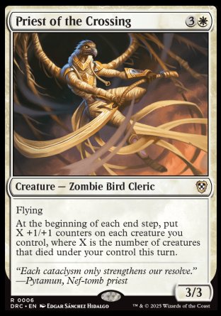 (006) Magic The Gathering Commander: Aetherdrift Single: Priest of the Crossing Rare