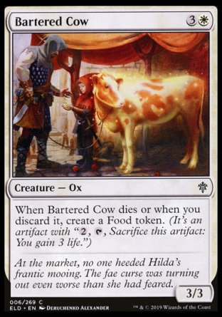 (006/269) Magic The Gathering Throne of Eldraine Single: Bartered Cow Holo Common
