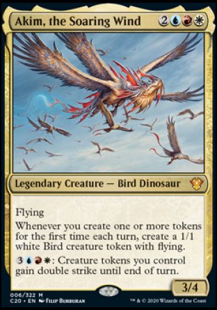 (006/322) Magic The Gathering Commander: Ikoria Single: Akim, the Soaring Wind Holo Mythic