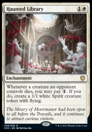 (006) Magic The Gathering Commander: Innistrad: Crimson Vow Single: Haunted Library (V.1) Rare