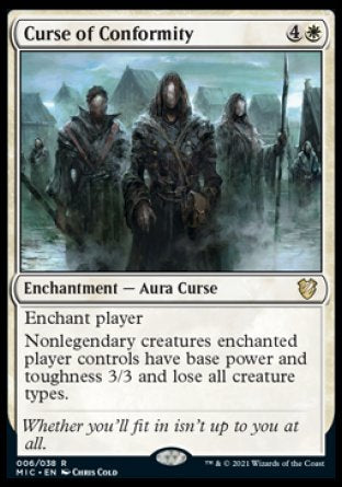 (006) Magic The Gathering Commander: Innistrad: Midnight Hunt Single: Curse of Conformity (V.1) Rare