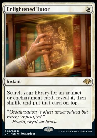 (006) Magic The Gathering Dominaria Remastered Single: Enlightened Tutor Holo Rare