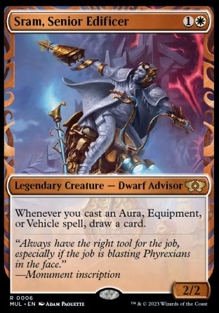(006) Magic The Gathering Multiverse Legends Single: Sram, Senior Edificer (V.1) Holo Rare