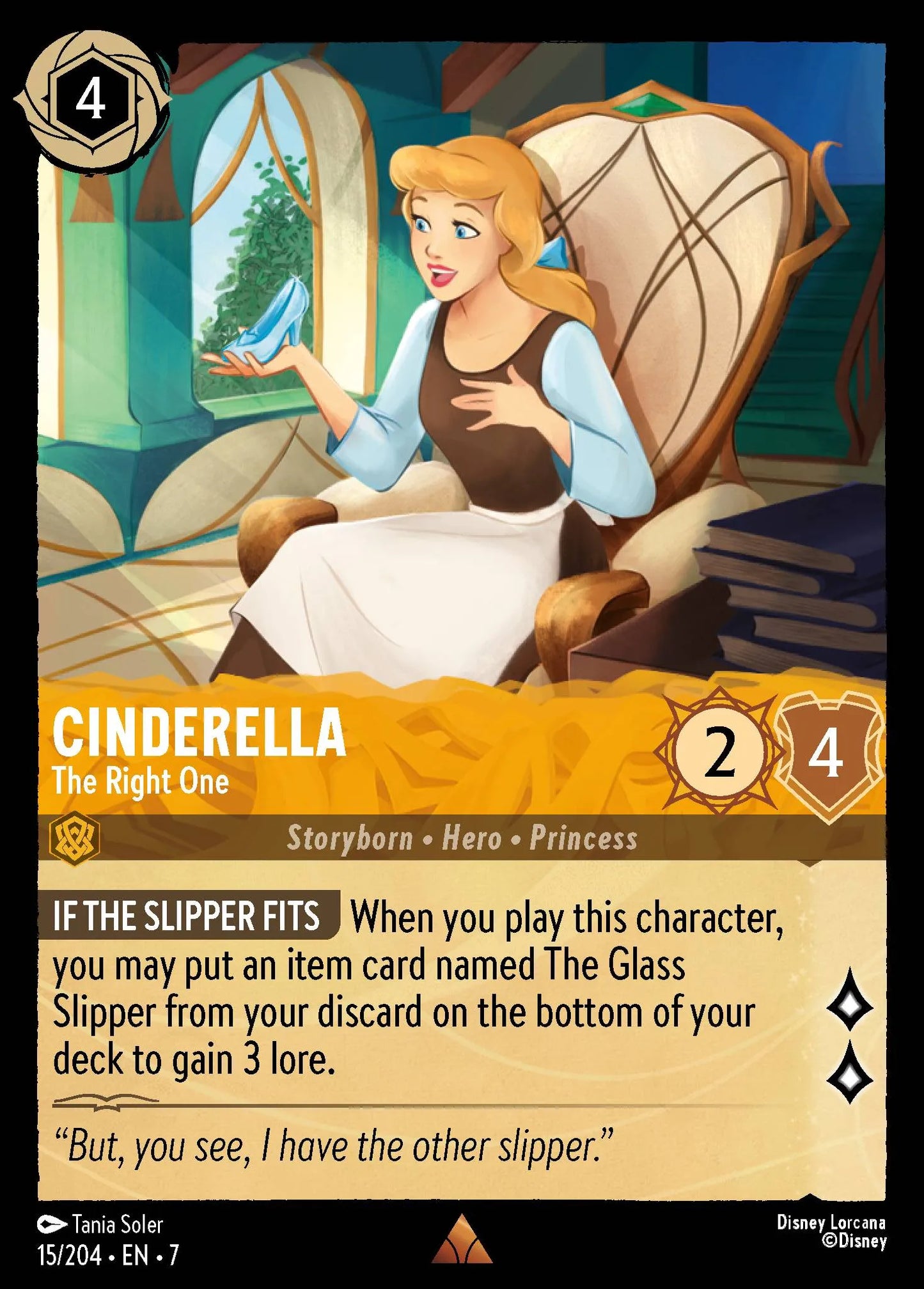 (015/204) Lorcana Archazia's Island Single: Cinderella - The Right One Rare