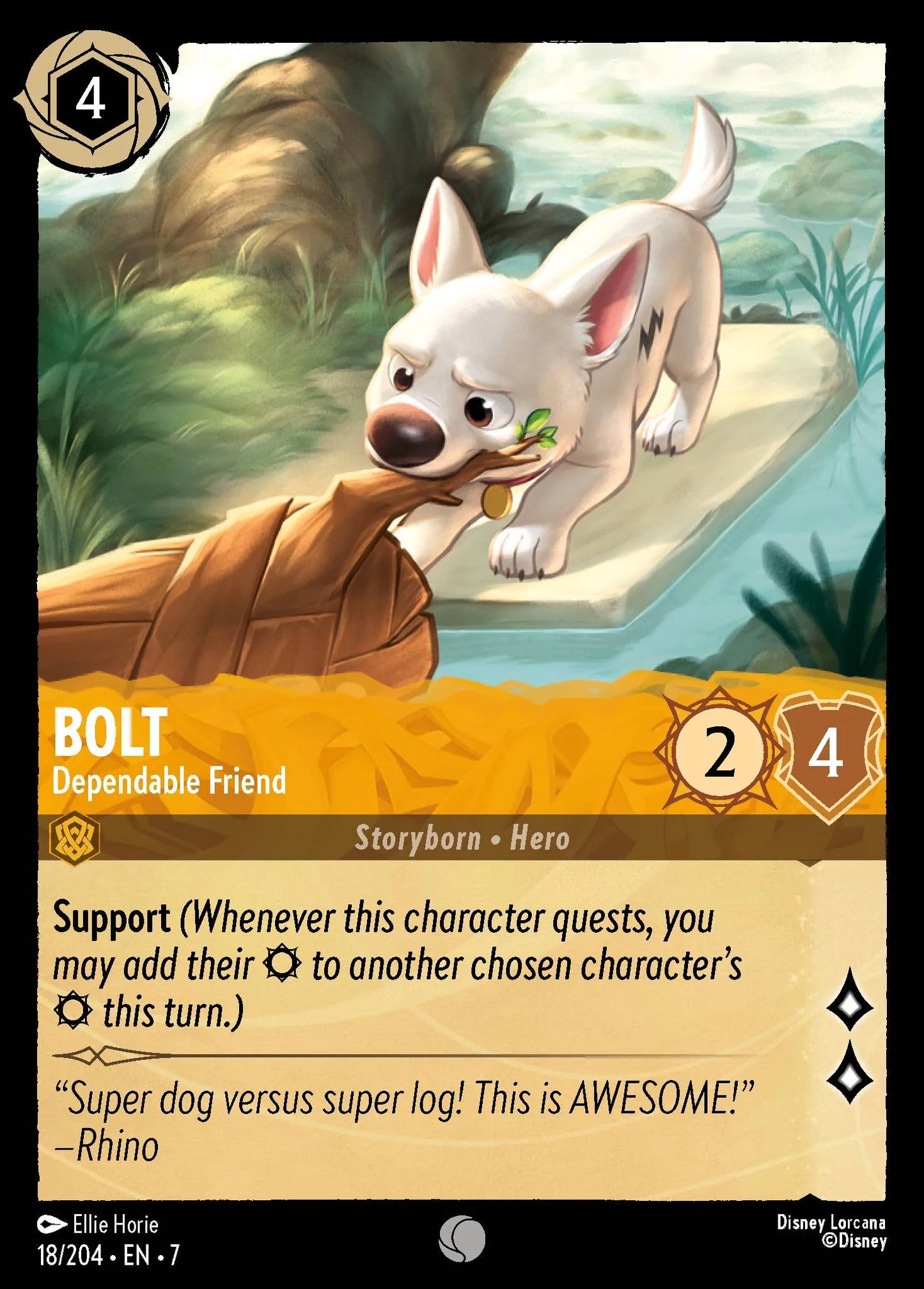 (018/204) Lorcana Archazia's Island Single: Bolt - Dependable Friend Common