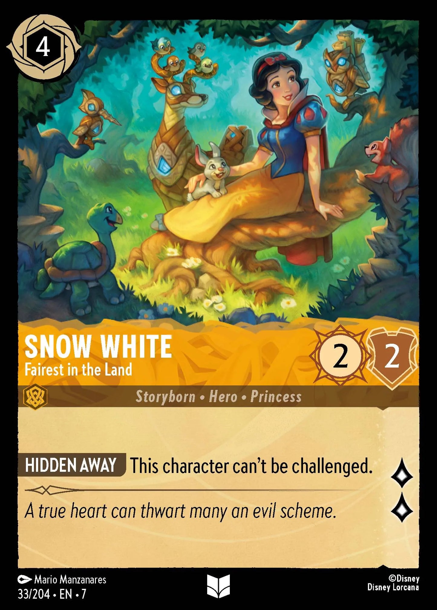 (033/204) Lorcana Archazia's Island Single: Snow White - Fairest in the Land Holo Uncommon