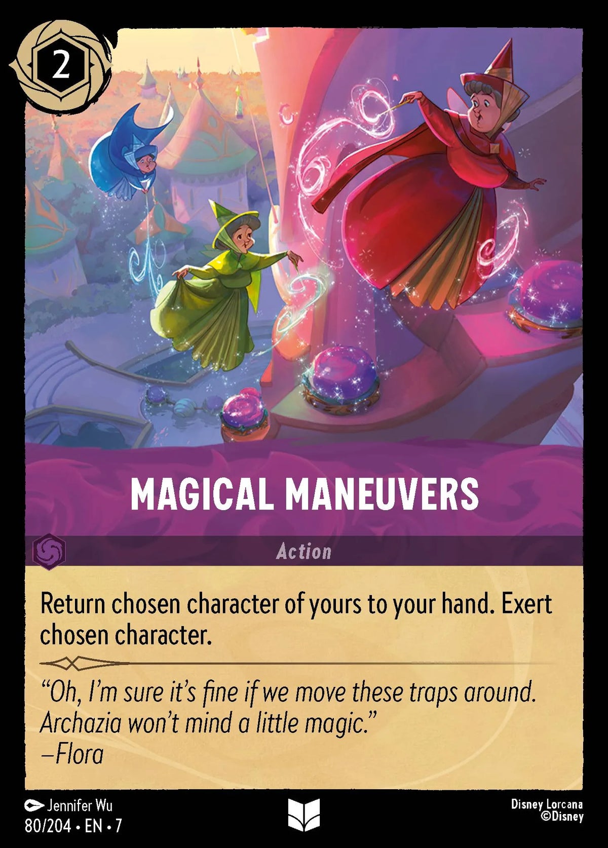 (080/204) Lorcana Archazia's Island Single: Magical Maneuvers Uncommon