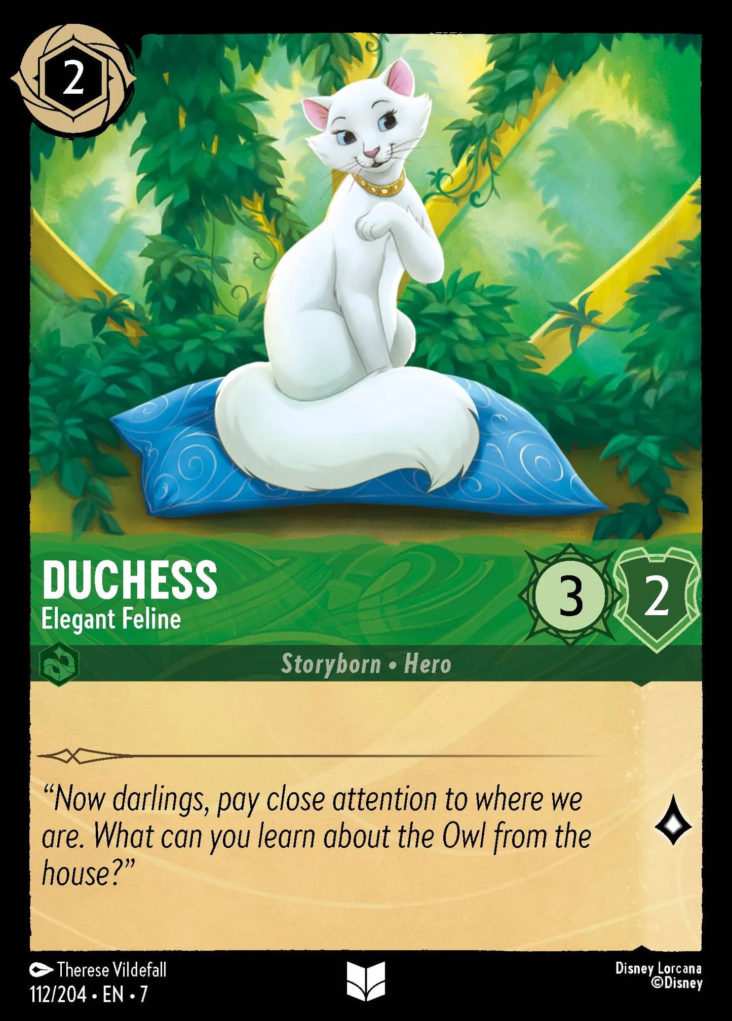 (112/204) Lorcana Archazia's Island Single: Duchess - Elegant Feline Uncommon