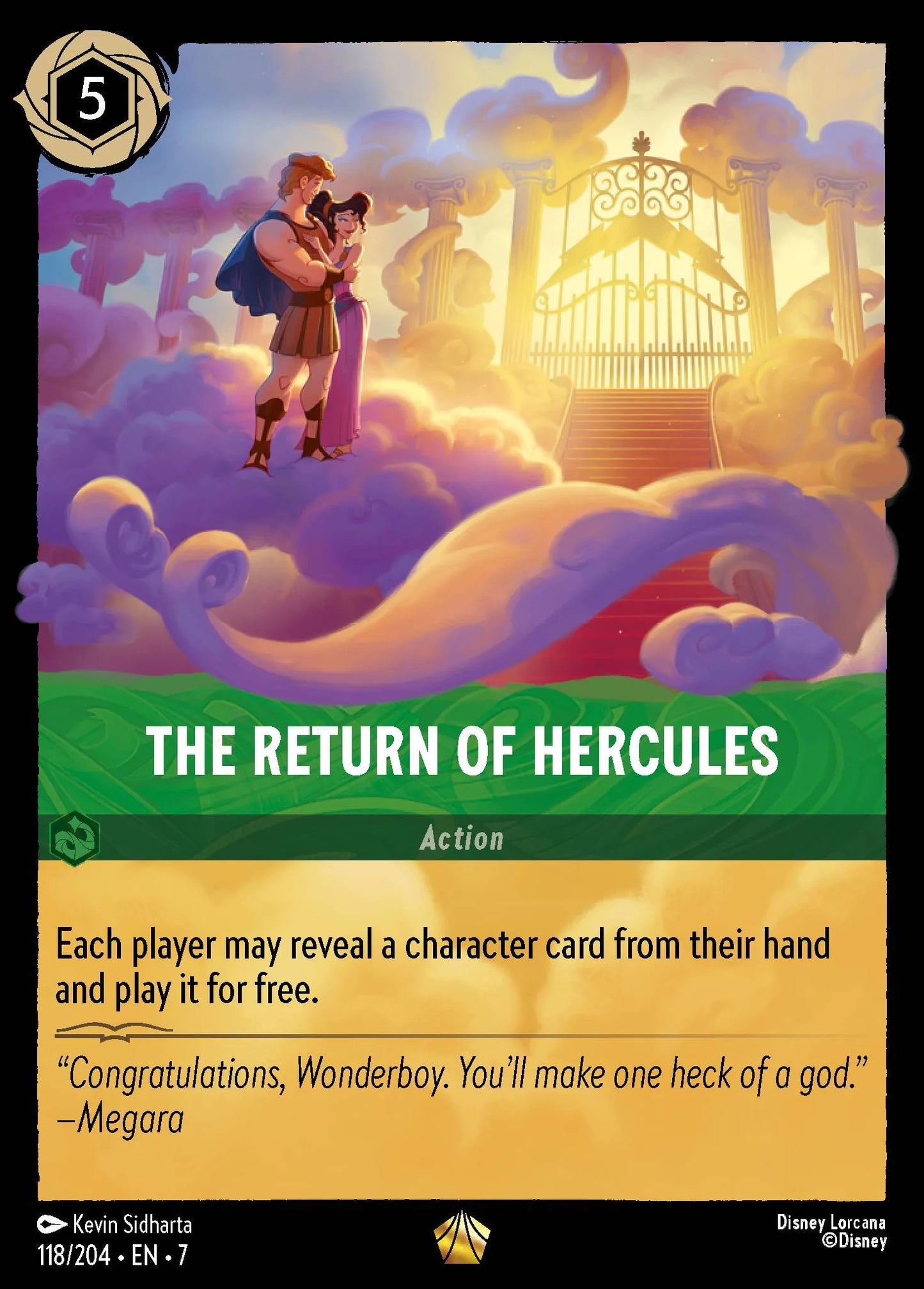(118/204) Lorcana Archazia's Island Single: The Return of Hercules (V.1) Legendary