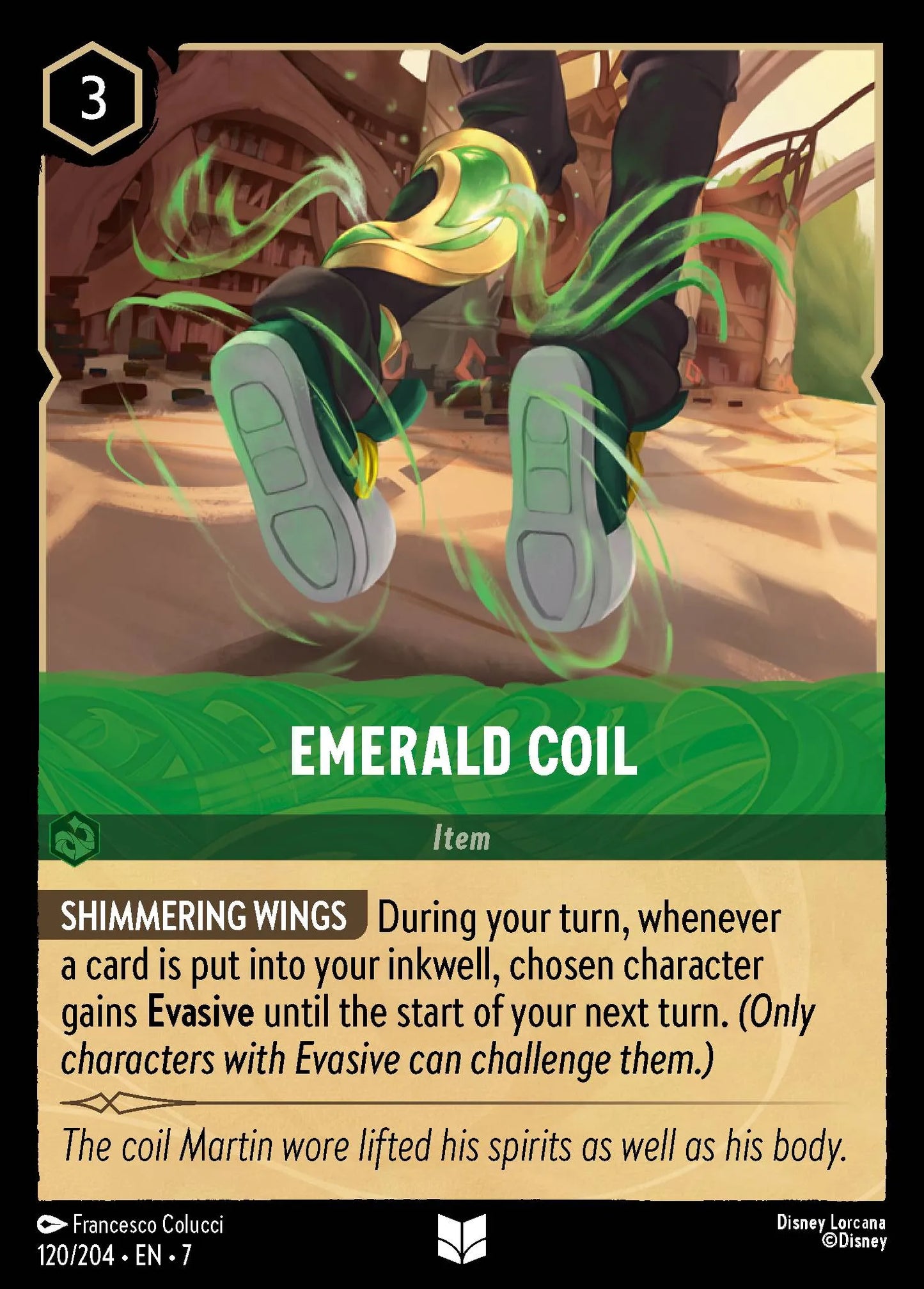 (120/204) Lorcana Archazia's Island Single: Emerald Coil Uncommon