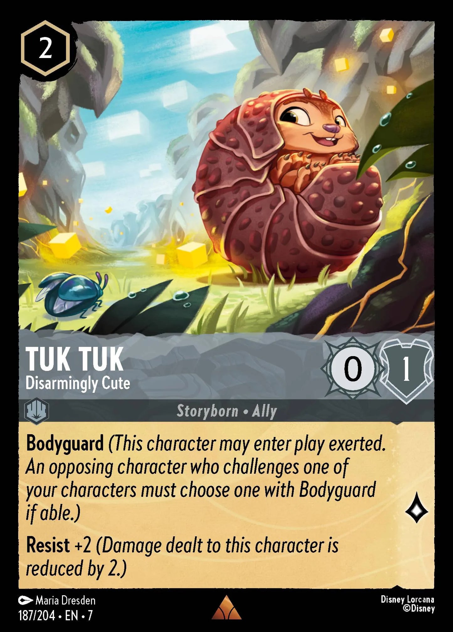 (187/204) Lorcana Archazia's Island Single: Tuk Tuk - Disarmingly Cute Rare