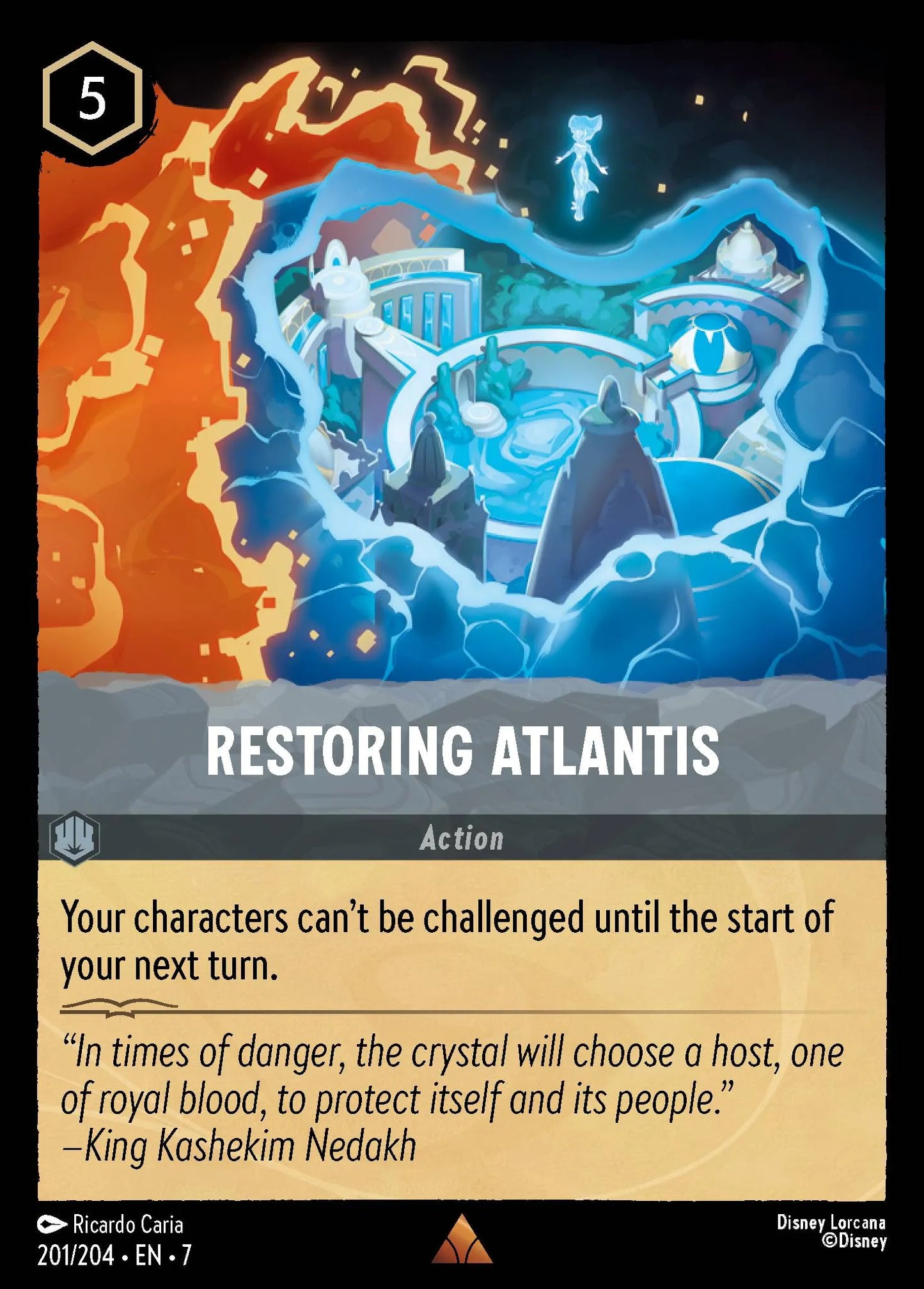 (201/204) Lorcana Archazia's Island Single: Restoring Atlantis (V.1) Rare