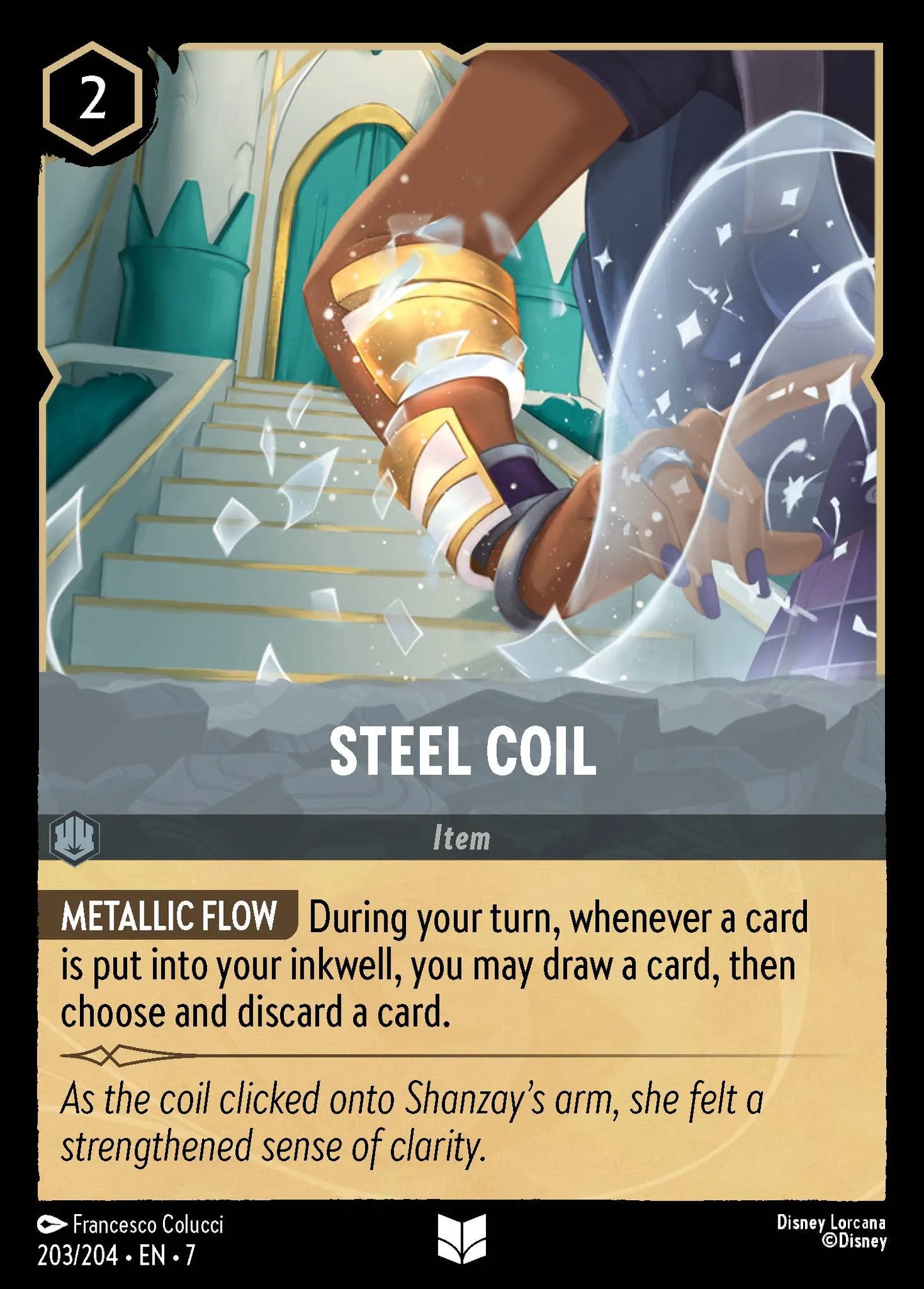 (203/204) Lorcana Archazia's Island Single: Steel Coil Uncommon