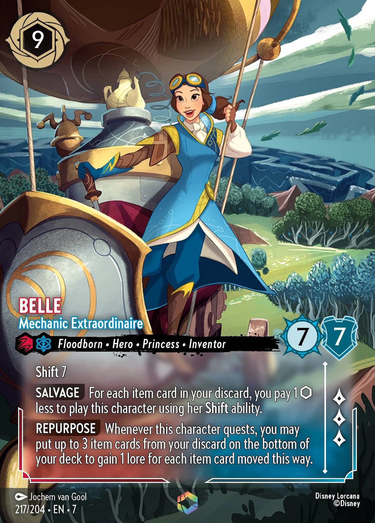 (217/204) Lorcana Archazia's Island Single: Belle - Mechanic Extraordinaire (V.2) Enchanted