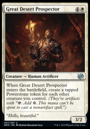 (007) Magic The Gathering The Brothers' War Single: Great Desert Prospector Holo Uncommon