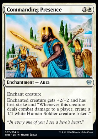 (007/254) Magic The Gathering Theros Beyond Death Single: Commanding Presence Holo Uncommon