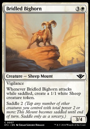 (007) Magic The Gathering Outlaws of Thunder Junction Single: Bridled Bighorn Common