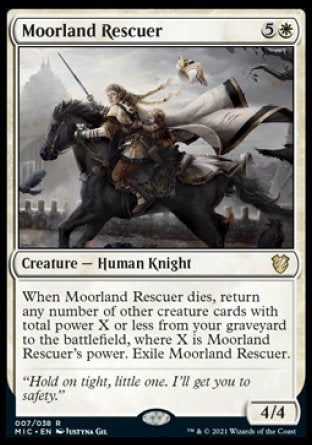 (007) Magic The Gathering Commander: Innistrad: Midnight Hunt Single: Moorland Rescuer (V.1) Rare
