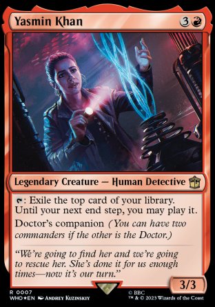 (007) Magic The Gathering Universes Beyond: Doctor Who Single: Yasmin Khan Holo Rare