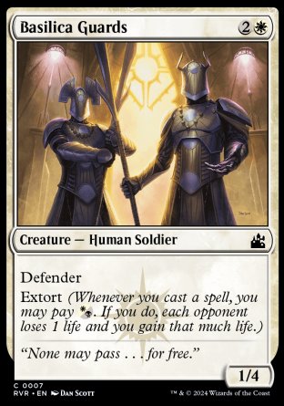 (007) Magic The Gathering Ravnica Remastered Single: Basilica Guards Holo Common