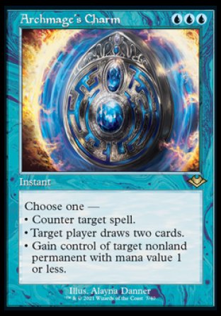 (007) Magic The Gathering Modern Horizons: Retro Frame Cards Single: Archmage's Charm (V.2) Rare