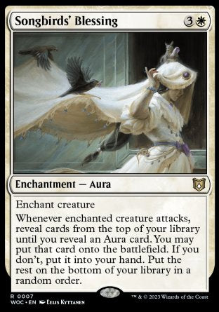 (007) Magic The Gathering Commander: Wilds of Eldraine Single: Songbirds' Blessing Rare