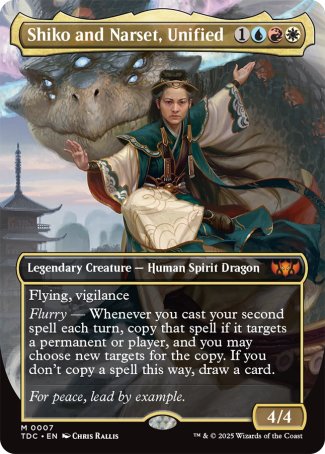 (007) Magic The Gathering Commander: Tarkir: Dragonstorm Single: Shiko and Narset, Unified Holo Mythic