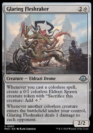 (007) Magic The Gathering Modern Horizons 3 Single: Glaring Fleshraker Holo Uncommon