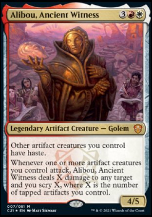 (007) Magic The Gathering Commander: Strixhaven Single: Alibou, Ancient Witness Holo Mythic