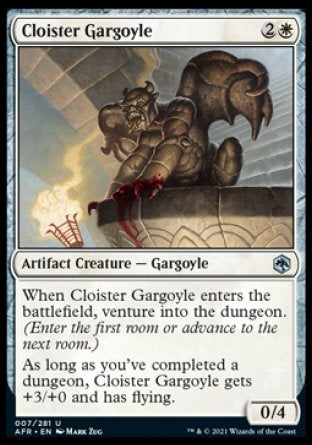 (007) Magic The Gathering Adventures in the Forgotten Realms Single: Cloister Gargoyle Holo Uncommon