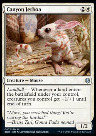 (007/280) Magic The Gathering Zendikar Rising Single: Canyon Jerboa Holo Uncommon