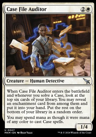 (007) Magic The Gathering Murders at Karlov Manor Single: Case File Auditor (V.2) Holo Uncommon