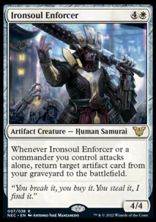 (007) Magic The Gathering Commander: Kamigawa: Neon Dynasty Single: Ironsoul Enforcer (V.1) Rare