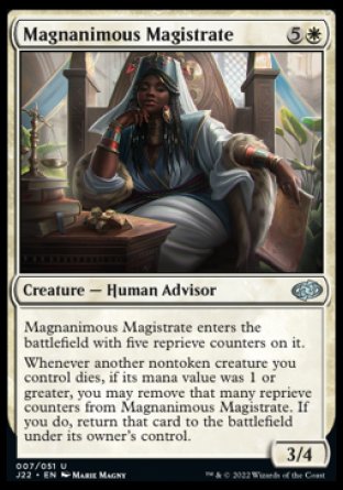 (007) Magic The Gathering Jumpstart 2022 Single: Magnanimous Magistrate Uncommon