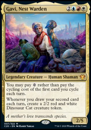 (007/322) Magic The Gathering Commander: Ikoria Single: Gavi, Nest Warden (V.1) Holo Mythic