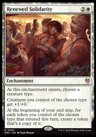 (007) Magic The Gathering Commander: Aetherdrift Single: Renewed Solidarity Rare